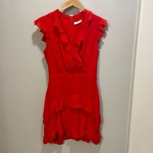 PARKER woman’s red ruffle dress